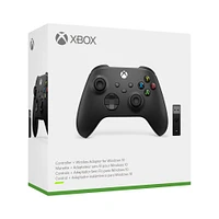 Microsoft Xbox Series X Wireless Controller with Wireless Adapter for Windows 10