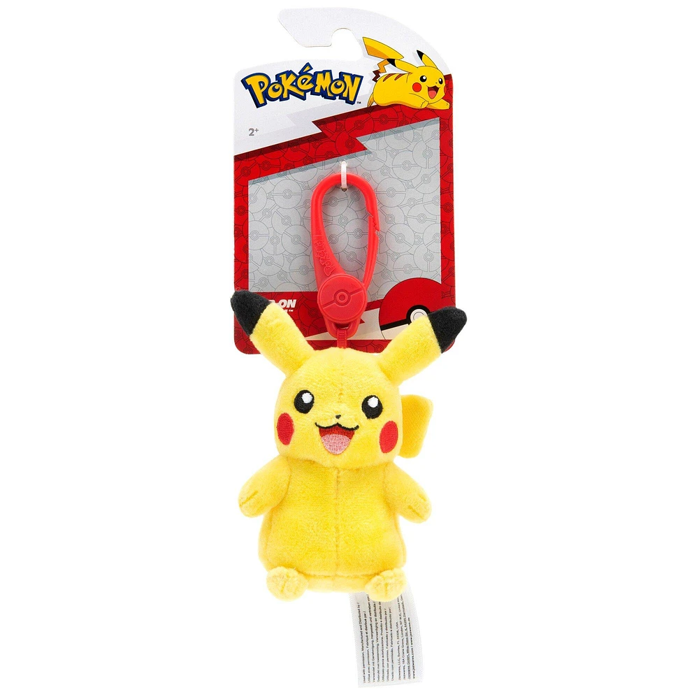 Jazwares Pokemon Clip-On Pikachu 3.5-in Plush