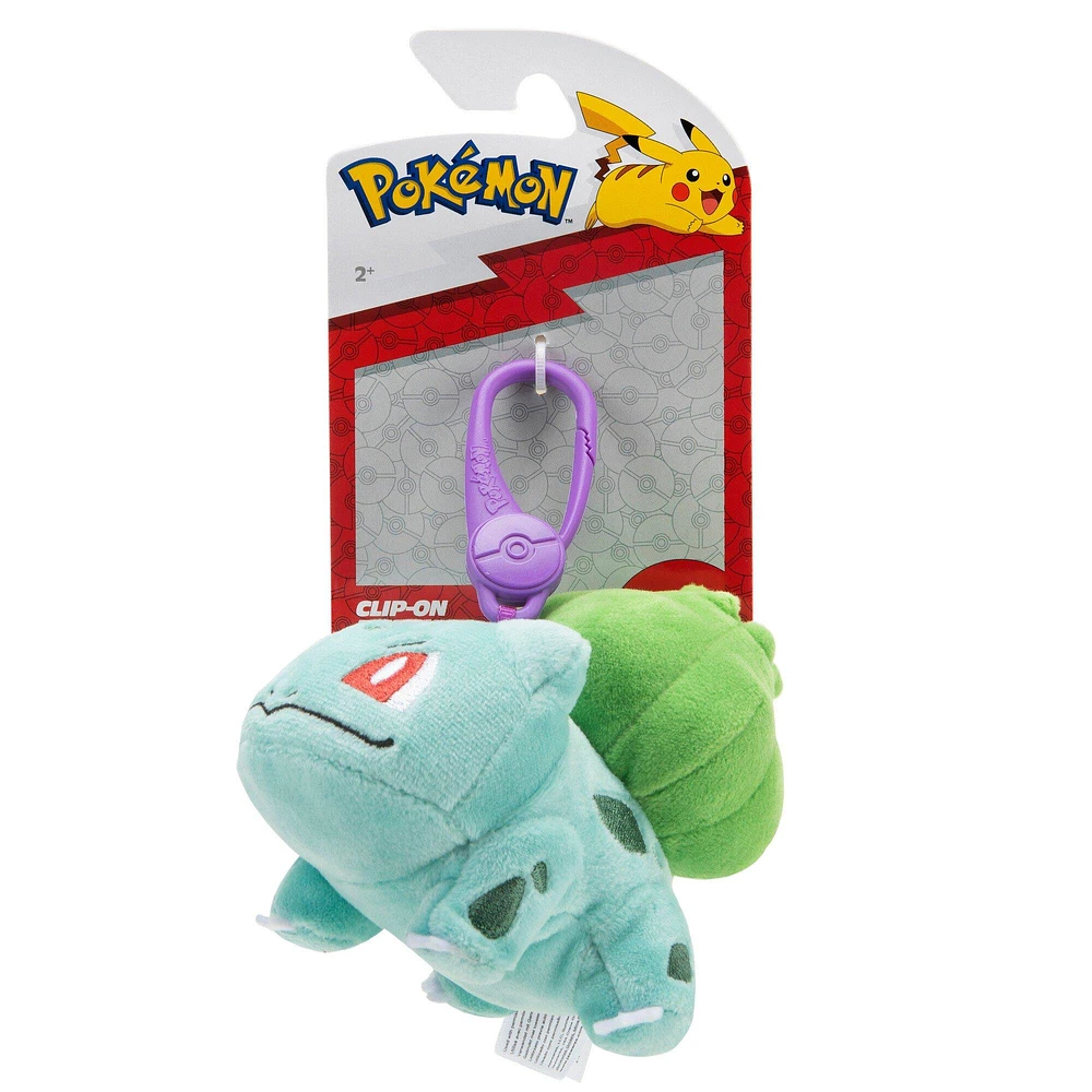 Jazwares Pokemon Clip-On Bulbasaur 3.5-in Plush