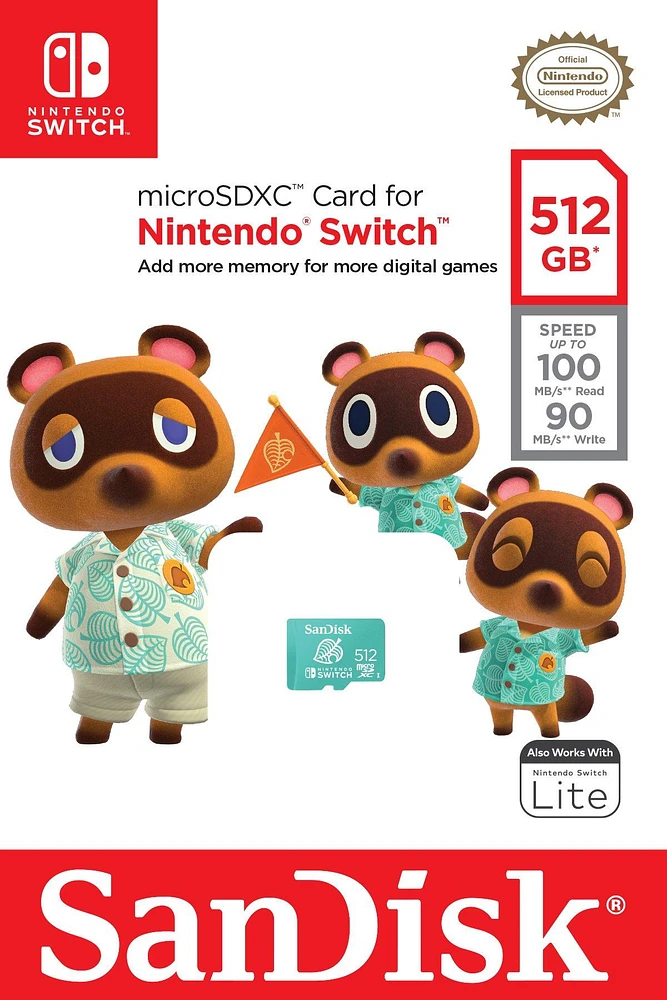 microSD UHS-I Animal Crossing: New Horizons 512GB