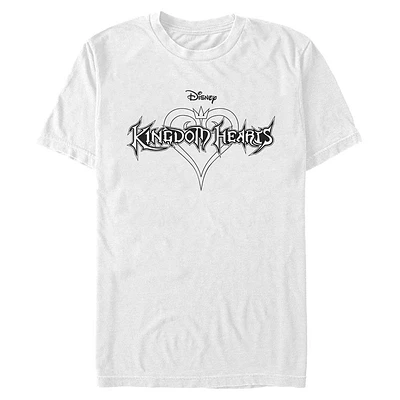 Kingdom Hearts Black and White Logo T-Shirt