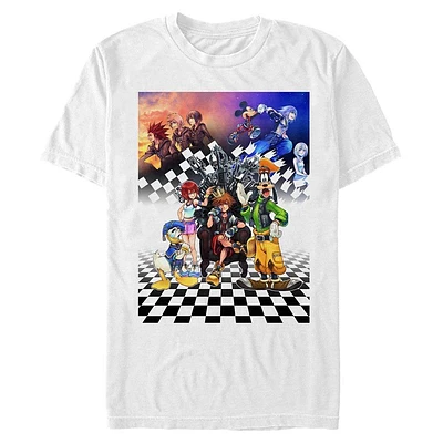 Kingdom Hearts Group Checkerboard T-Shirt