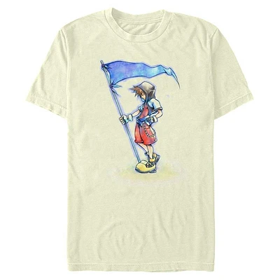 Kingdom Hearts Sora With Flag T-Shirt