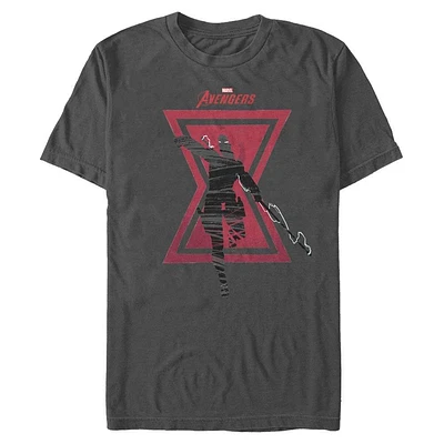 Marvel's Avengers Black Widow Silhouette and Symbol T-Shirt