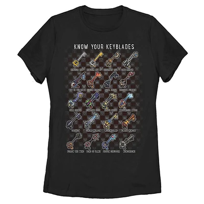 Kingdom Hearts Know Your Keyblades Womens T-Shirt