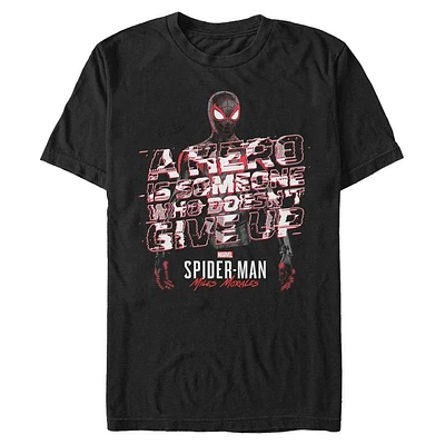 Marvel's Spider-Man: Miles Morales Hero Glitched Text T-Shirt