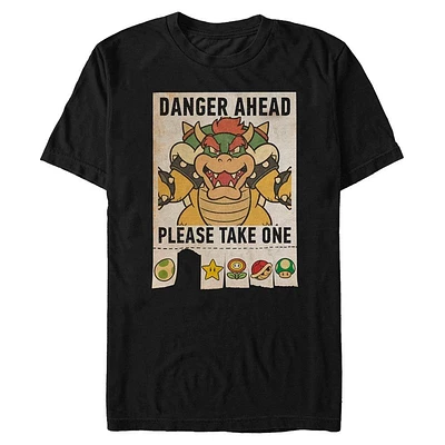 Super Mario Danger Ahead Poster T-Shirt
