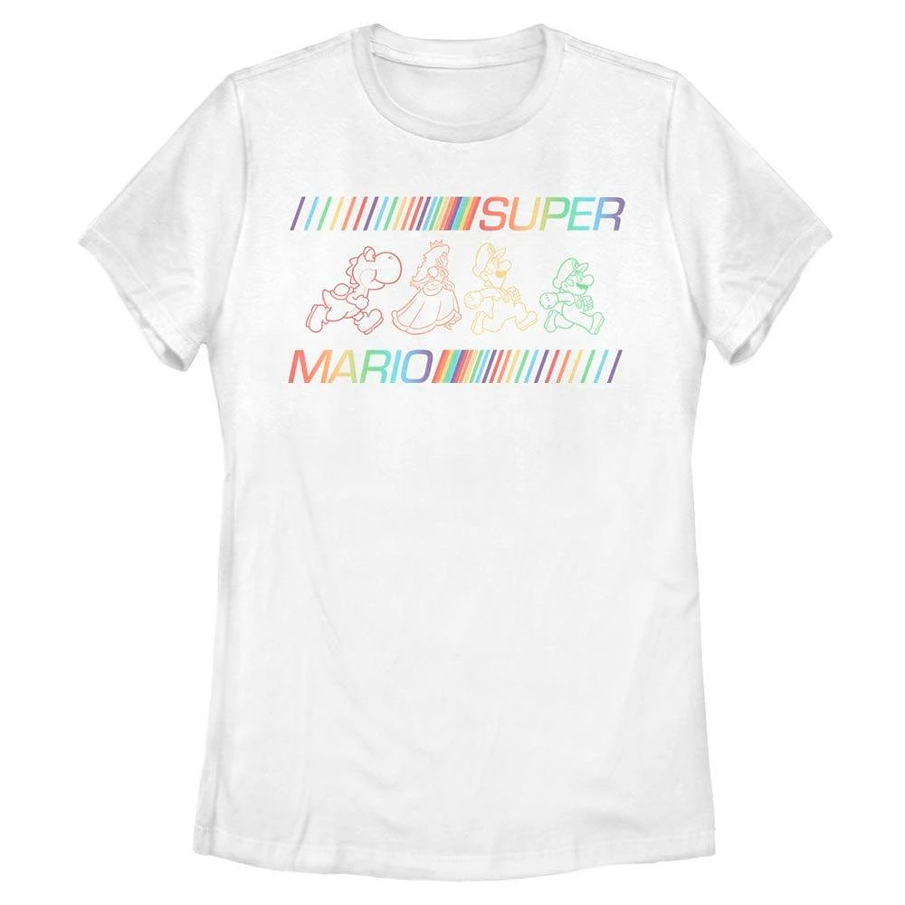 Super Mario Rainbow Run Womens T-Shirt