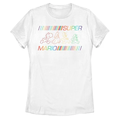 Super Mario Rainbow Run Womens T-Shirt