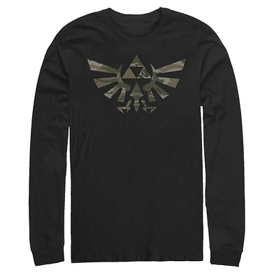 The Legend of Zelda Camouflage Crest Long Sleeve T-Shirt