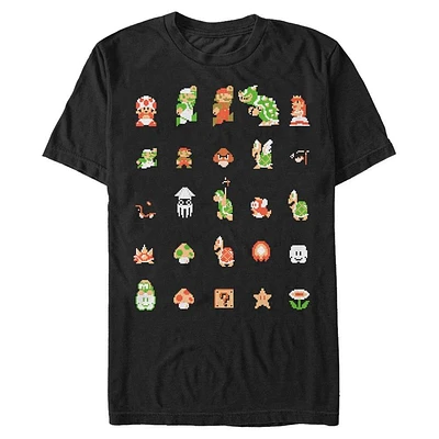 Super Mario Bros 8-Bit Characters T-Shirt