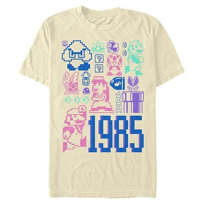 Super Mario Bros 8-Bit Pastel 1985 T-Shirt