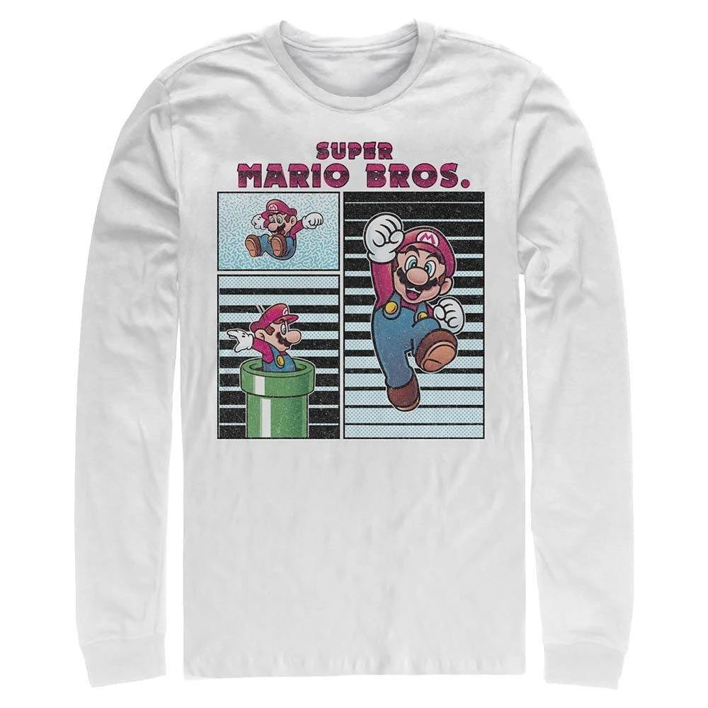 Super Mario Bros Mario Freeze Frames Long Sleeve T-Shirt