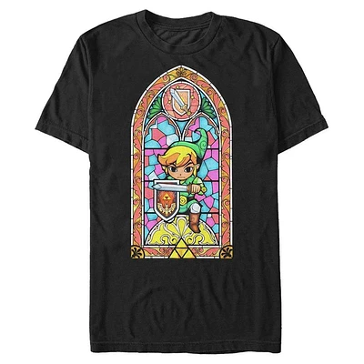 The Legend of Zelda Link Kneel Stained Glass T-Shirt