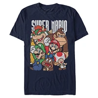 Super Mario Bros Group T-Shirt