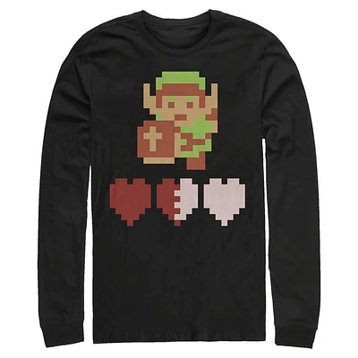 The Legend of Zelda 8-Bit Long Shield Sleeve T-Shirt
