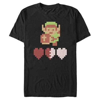 The Legend of Zelda 8-Bit Link Health T-Shirt