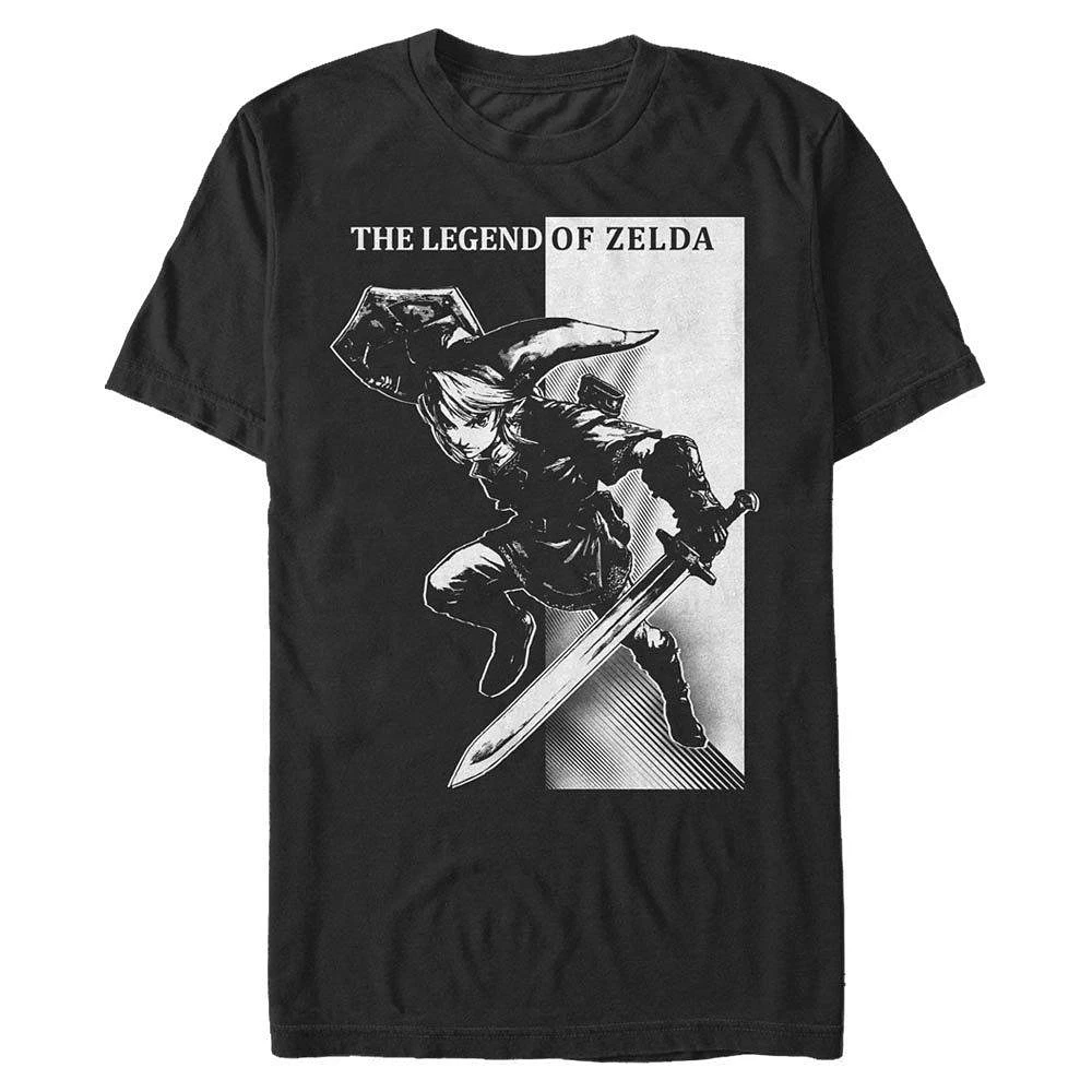 The Legend of Zelda Black and White Link T-Shirt