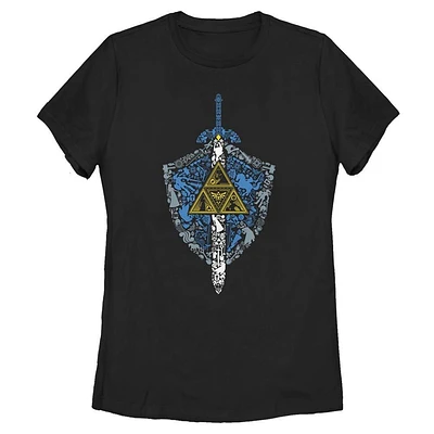 The Legend of Zelda Shield Icons Womens T-Shirt