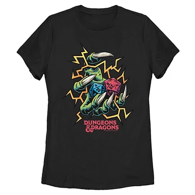 Dungeons and Dragons Electric Dice Roll Womens T-Shirt