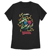 Dungeons and Dragons Electric Dice Roll Womens T-Shirt