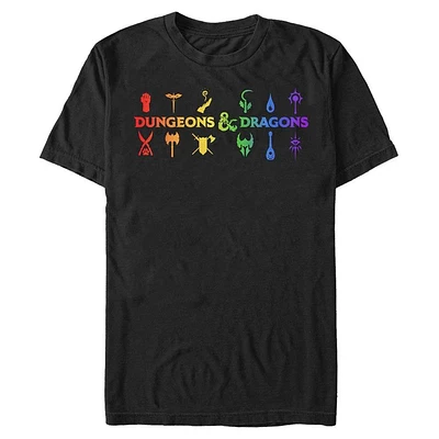 Dungeons and Dragons Rainbow Class Icons T-Shirt