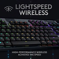 Logitech G915 TKL LIGHTSPEED Wireless Carbon Clicky Switches Gaming Keyboard