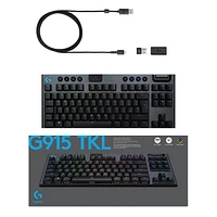 Logitech G915 TKL LIGHTSPEED Wireless Carbon Clicky Switches Gaming Keyboard