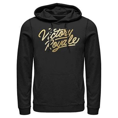 Fortnite Victory Royale Gold Script Men's Hooded Sweatshirt
