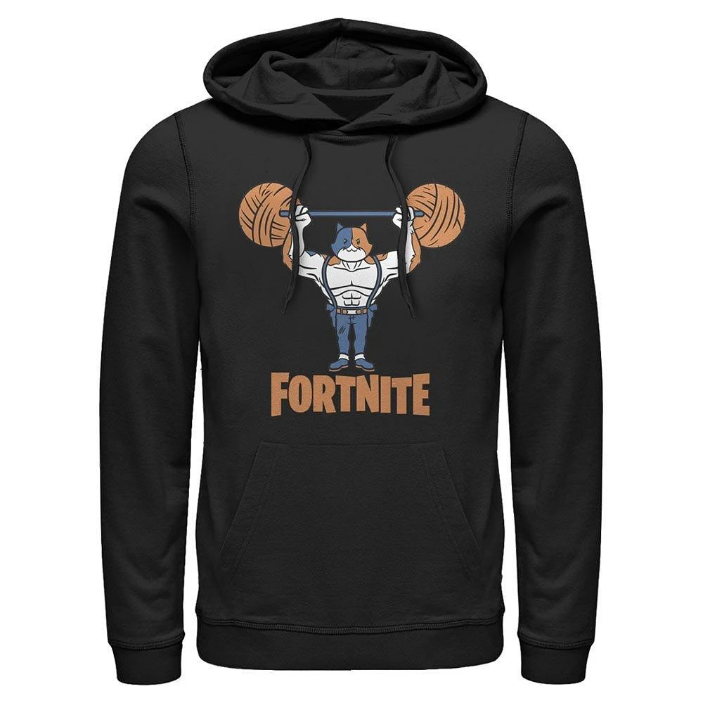 Fortnite Meowscles Yarn Lifter Men's Hooded Sweatshirt