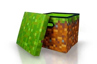 Minecraft Grass Block Storage Cube with Lid