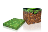 Minecraft Grass Block Storage Cube with Lid