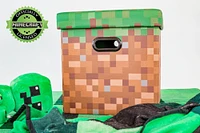 Minecraft Grass Block Storage Cube with Lid