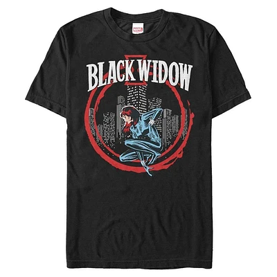 Marvel Black Widow City Circle Unisex T-Shirt
