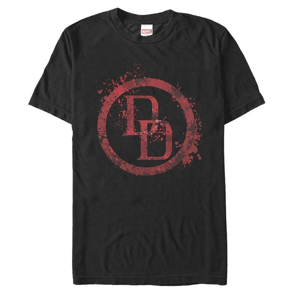 Marvel Daredevil Splatter Logo Mens T-Shirt