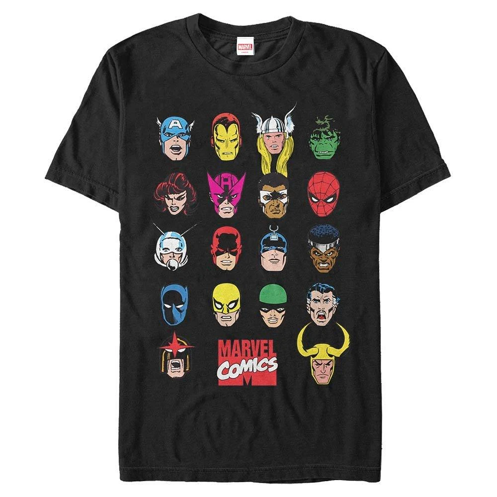 Marvel Comics Character Heads Mens T-Shirt