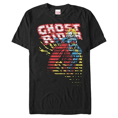 Marvel Ghost Rider Fade Bar Mens T-Shirt