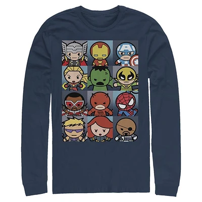 Marvel Avengers Chibi Character Boxes Long Sleeve Unisex T-Shirt