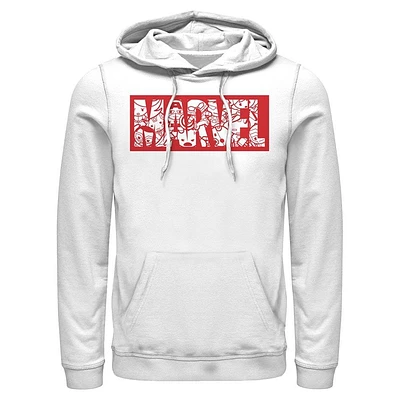 Marvel Avengers Chibi Brick Logo Unisex Hooded Sweatshirt