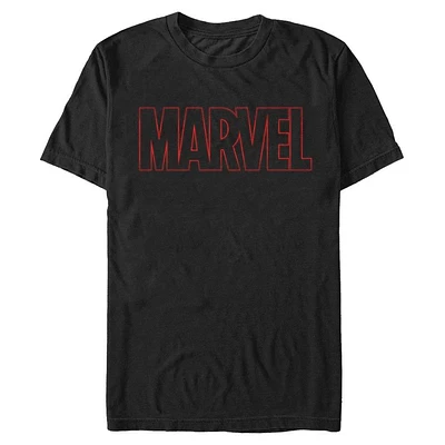 Marvel Outline Glow Logo Mens T-Shirt