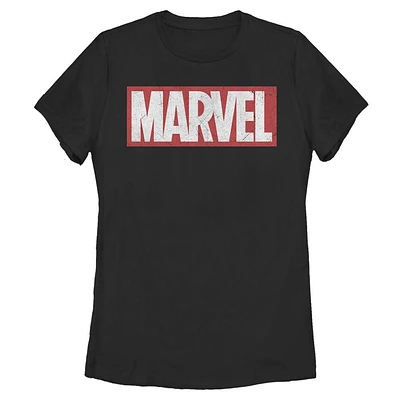 Marvel Classic Brick Logo Womens T-Shirt
