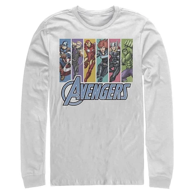 Marvel Avengers Hero Panel Long Sleeve Mens T-Shirt