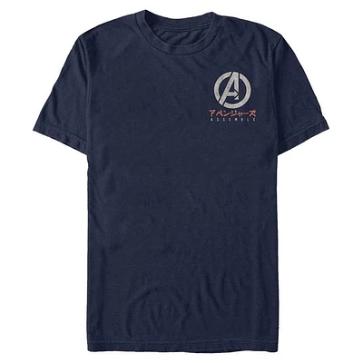Marvel Avengers Assemble Kanji Pocket Print Unisex T-Shirt