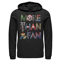 Marvel Avengers More Than A Fan Hero Letters Unisex Hooded Sweatshirt