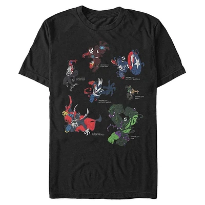 Marvel Venomized Heroes Mens T-Shirt