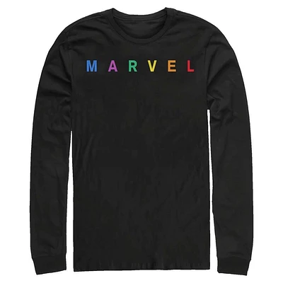 Marvel Rainbow Logo Long Sleeve Unisex T-Shirt