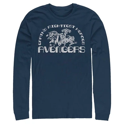 Marvel Avengers Vintage Hero Long Sleeve Mens T-Shirt