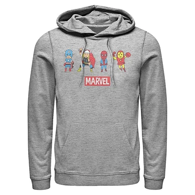 Marvel Cartoon Heroes Mens Hooded Sweatshirt