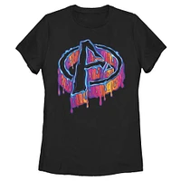 Marvel Avengers Melting Logo Womens T-Shirt