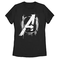 Marvel Avengers Paint Brush Logo Womens T-Shirt